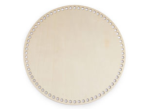 Premium runder Häkelboden für Körbe und Bastelarbeiten – 29 cm Holzboden aus Sperrholz mit 72 Löchern