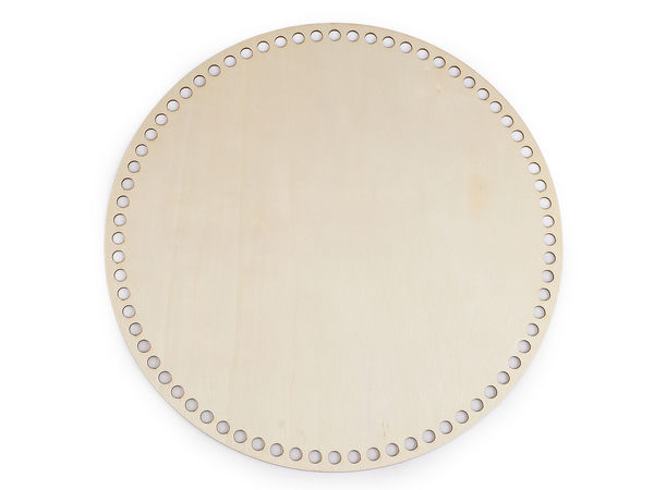 Premium runder Häkelboden für Körbe und Bastelarbeiten – 29 cm Holzboden aus Sperrholz mit 72 Löchern