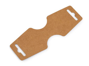 Selbstklebende Kraftpapier-Hängekarten (55x150 mm) - Naturbraun
