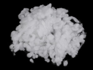 Premium-Faserbällchen Füllwatte & Bastelwatte - Ungebleichtes Naturweiß, 500g-Beutel