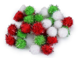 Lurex-Pompons Ø 20 mm