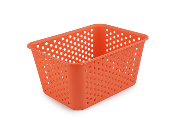 Premium-Aufbewahrungskorb aus perforiertem Kunststoff 15x20 cm - Vielseitiger Organizer für Zuhause, Büro & Warenpräsentation