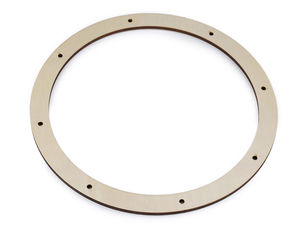 Kranzring aus Sperrholz Natur mit 8 vorgebohrten Löchern (Ø 26 cm) - Holzring-Rohling für Bastelarbeiten, Traumfänger & Windspiele