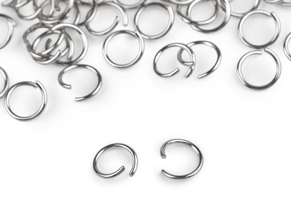 Premium-Verbindungsringe aus Edelstahl, 9-10 mm Platin - Robuste Biegeringe für Schlüsselanhänger, Bastelarbeiten und Reparaturen