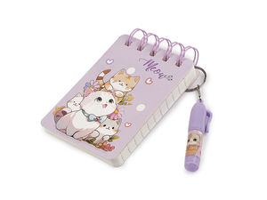 Kinder-Notizbuch / Liniertes Spiralnotizbuch mit Stift