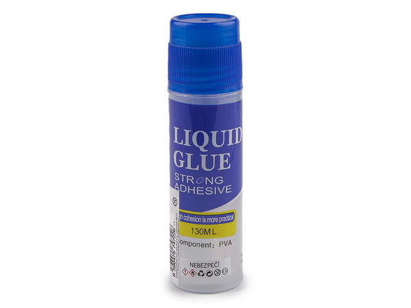 Premium Flüssigkleber für Papier mit Breitflächen-Applikator, 130 ml – Transparenter Kraftkleber für Handarbeiten, Schule und Büro