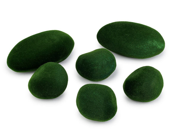 Premium Deko-Moossteine-Set – Sortierte Größen, 6-teilige grüne Moossteine für Bastelarbeiten, Floristik und Wohndekoration