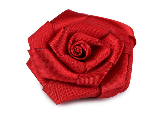 Große Satinrosen-Applikation (70 mm) – Dekorative Rose zum Aufnähen & Aufkleben für Kleidung, Hüte, Taschen und DIY-Projekte