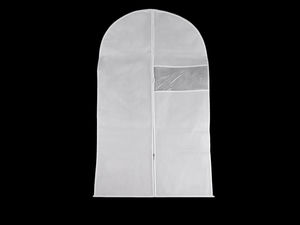 Premium atmungsaktive Kleiderschutzhülle aus Vliesstoff (60 x 140 cm) mit Sichtfenster und Reißverschluss