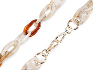 Designer-Acryl-Gliederkette mit Karabinern für Handys und Handtaschen