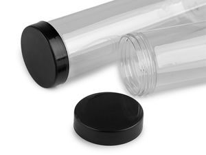 Klarsicht-Verpackungsröhrchen mit Schraubverschluss (Ø 5 cm & 6 cm) - Premium-Aufbewahrungsbehälter für Bastelbedarf & Kurzwaren