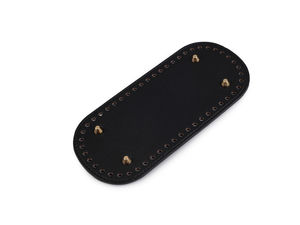Premium-Taschenboden aus Kunstleder mit Metallfüßen (10x22 cm) – Vorgelochter & genähter Boden für Handtaschen, Körbe & Rucksäcke
