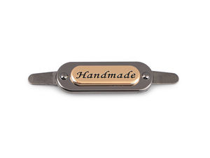 Metalletiketten mit "Handmade"-Gravur - Premium-Label für die Taschenherstellung