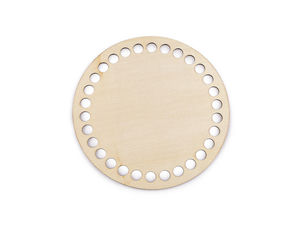 Premium 15cm runder Holzboden für Häkelkörbe und Handtaschen – Taschenboden aus Holz in Natur hell