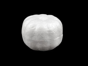 Premium Bastelform Kürbis aus Styropor in Weiß (5 x 6,5 cm)