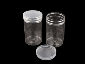 Transparentes Aufbewahrungsrohr aus Kunststoff mit Schraubverschluss, Ø 5,6 cm (2. Wahl)