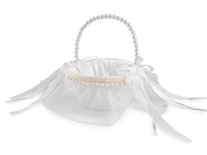 Elegantes Satin-Streukörbchen für Blumenmädchen und Brautjungfern - Mini-Zeremonienkörbchen