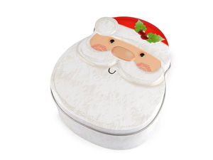 Dekorative Weihnachts-Geschenkboxen aus Blech – Festliche Aufbewahrungsdosen mit Weihnachtsmann, Schneemann & Lebkuchenmann