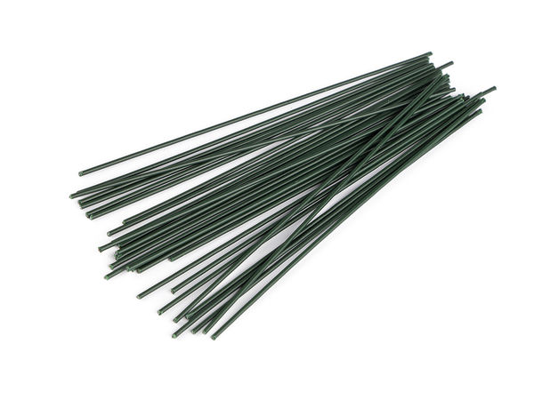 Grüne Floristik-Kunststoffstiele - 20 cm Stützdraht für Kunstblumen, Bastelarbeiten & Blumengestecke