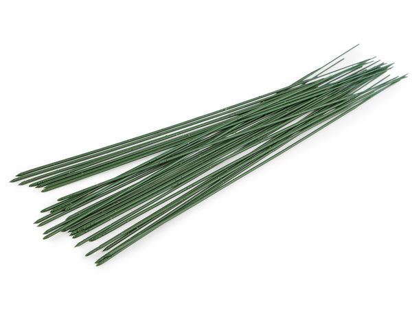 Hochwertige grüne Floristen-Steckdrähte aus Kunststoff für Blumengestecke & Dekoration - 30 cm