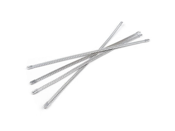 Vernickelte Korsett- & Dessous-Verstärkungen aus Metall - Breite 5 mm (10 cm, 16 cm, 20 cm)
