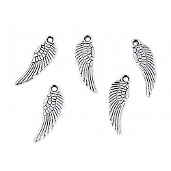 Anhänger / Charm Angel Wing, 5x17 mm (20 Stück Paket)