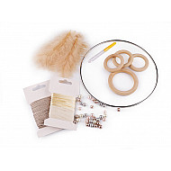 Kreatives Set - Dreamcatcher, Ø20 cm - lichtbeige