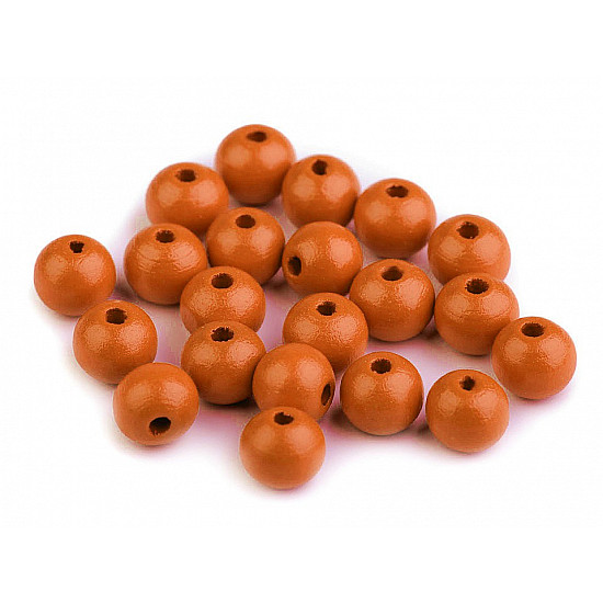 Holzperlen, Ø10 mm (Packung 20 g) - Orange