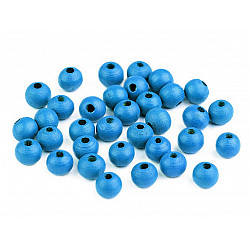 Holzperlen, Ø8 mm (Packung 20 g) - blau azurblau