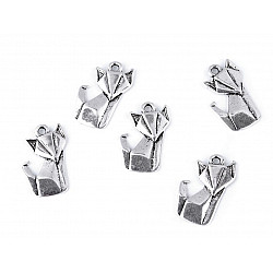 Anhänger Origami Schwan Fuchs - platine - Fuchs, 5 Buc.