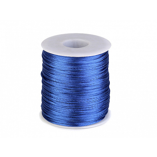 Satin satin, Ø1 mm (Rolle ca. 80 - 100 m) - blau