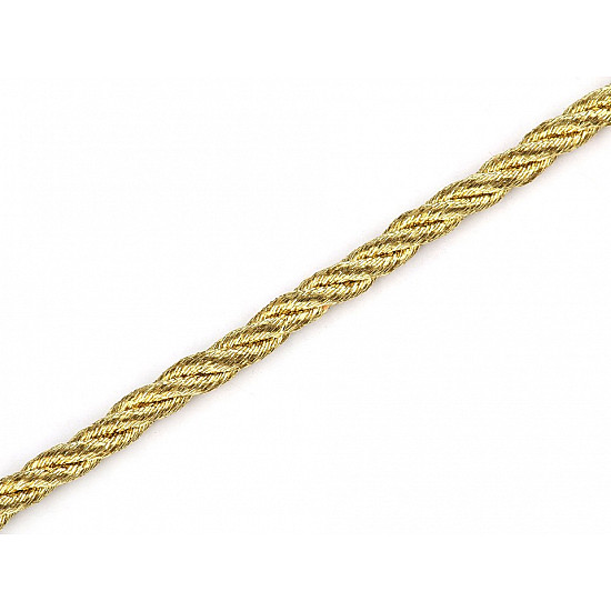 Kordelband mit Lurex Ø2,5 mm (rolle 20 m) - gold