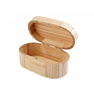 Wood Oval Box - 8,5 x 15 x 6,5 cm