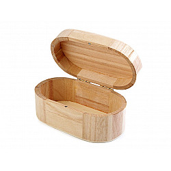 Wood Oval Box - 8,5 x 15 x 6,5 cm