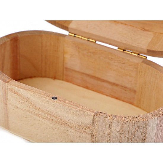 Wood Oval Box - 8,5 x 15 x 6,5 cm