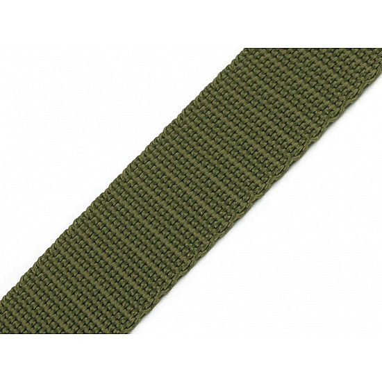 Gurtband aus Polypropylen Breite 25 mm, grün-khaki