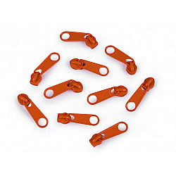 Spiral-Reißverschluss-Cursor, 3 mm (Pack 10 Stück) - Orange verbrannt