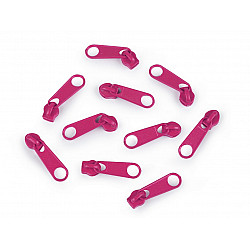 Spiralzipper-Cursor, 3 mm (Pack 10 Stück) - Rosa Carmin