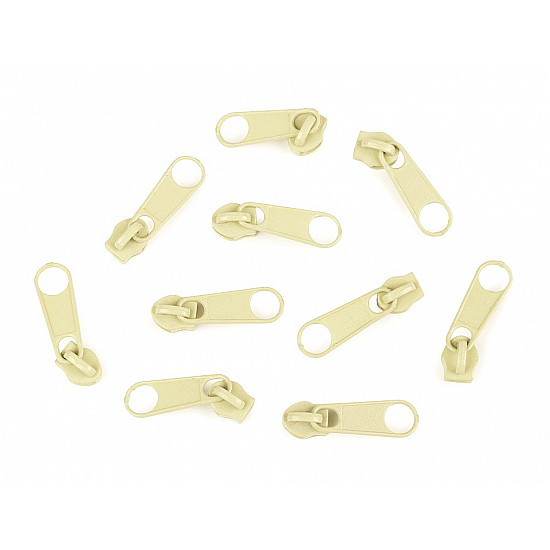 Spiralzipper-Cursor, 3 mm (Pack 10 Stück) - Sonnenlicht