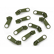 Spiralzipper-Cursor, 5 mm (Pack 10 Stück) - Avocado