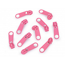 Spiral-Reißverschluss-Cursor, 5 mm (Pack 10 Stück) - Pink Bubblegum