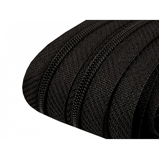 Reißverschluss spiralförmig 3 mm für Zipper Art POL, Schwarz