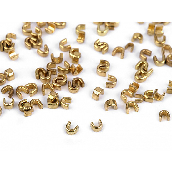 Endstück für Reißverschlüsse 3 mm; 5 mm - mmgold hell, 10 g.