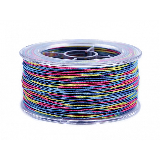 Kordel / Schnur Ø0,8 mm Regenbogen (rolle 50 m) - blau - Multicolor