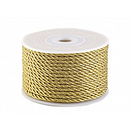 Kordelband mit Lurex Ø2,5 mm (rolle 20 m) - gold