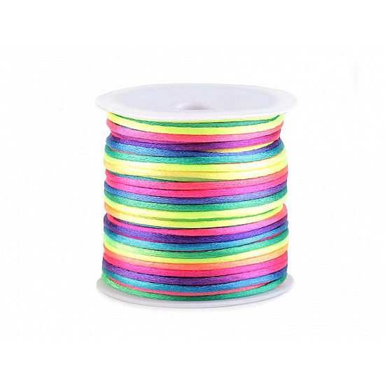 Satinschnur Regenbogen Ø2 mm - Multicolor