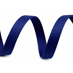 HERRINGBONE Baumwollband, Breite 10 mm (Rolle 50 m) - Blue Berlin