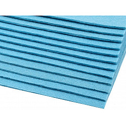 Blätter Filz, 20x30 cm, 300 g / m², 2 Stück - blau azurblau