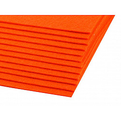 Blätter Filz, 20x30 cm, 300 g / m², 2 Stück - reflektierende Orange