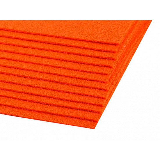 Blätter Filz, 20x30 cm, 300 g / m², 2 Stück - reflektierende Orange